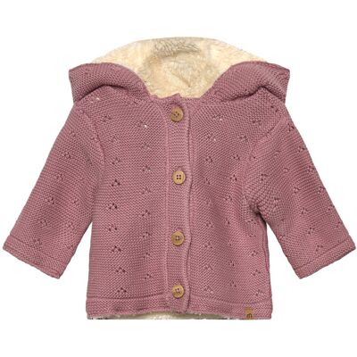 Minymo Jacket Knit W. Teddy Lining 74 Pink 74 Minymo Jacket Knit W. Teddy Lining 74 Pink 74