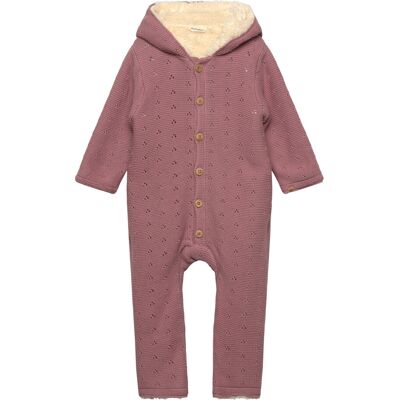 Minymo Suit Knit W. Teddy Lining 50 Pink 50 Minymo Suit Knit W. Teddy Lining 50 Pink 50