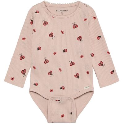 Minymo Body Ls Aop Rib 74 Pink 74 Minymo Body Ls Aop Rib 74 Pink 74