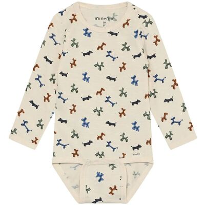 Minymo Body Ls Aop 86 Cream 86 Minymo Body Ls Aop 86 Cream 86