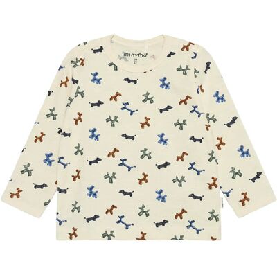 Minymo T-Shirt Ls Aop 86 Cream 86 Minymo T-Shirt Ls Aop 86 Cream 86