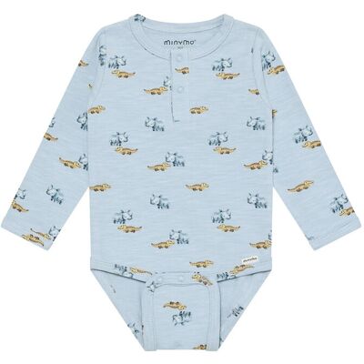 Minymo Body Ls Aop 86 Blue 86 Minymo Body Ls Aop 86 Blue 86