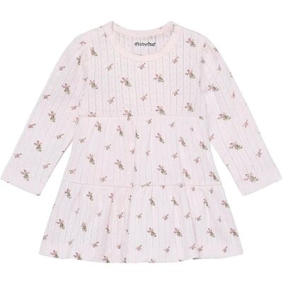 Minymo Body Dress Ls Aop Pointell 86 Pink 86 Minymo Body Dress Ls Aop Pointell 86 Pink 86