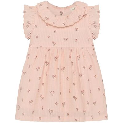 Minymo Dress Ss Aop W. Lining 74 Pink 74 Minymo Dress Ss Aop W. Lining 74 Pink 74