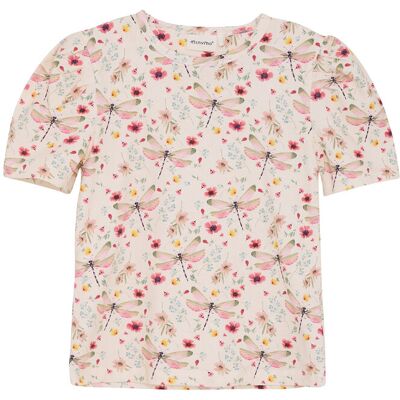 Minymo T-Shirt Ss Aop 104 White 104 Minymo T-Shirt Ss Aop 104 White 104