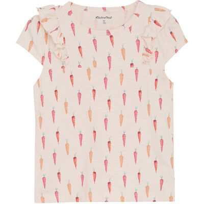 Minymo T-Shirt Ss Aop 122 White 122 Minymo T-Shirt Ss Aop 122 White 122
