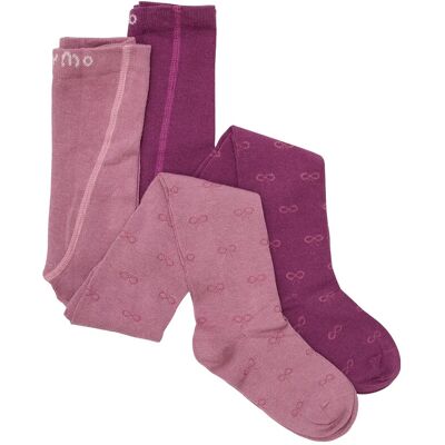Minymo 2-Pack Stockings W. Pattern 68\74 Pink 68\74 Minymo 2-Pack Stockings W. Pattern 68\74 Pink 68\74