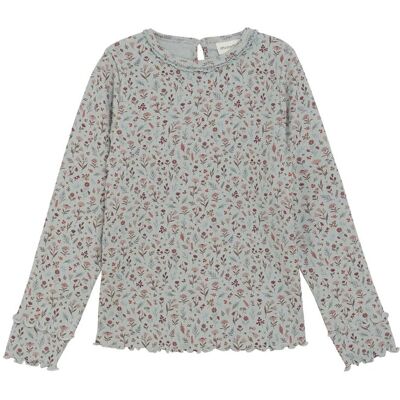Minymo T-Shirt Ls Aop Rib 122 Grey 122 Minymo T-Shirt Ls Aop Rib 122 Grey 122