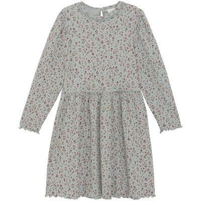 Minymo Dress Ls Aop Rib 104 Grey 104 Minymo Dress Ls Aop Rib 104 Grey 104