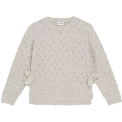 Minymo Pullover Ls Knit 116 White 116 Minymo Pullover Ls Knit 116 White 116