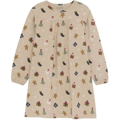 Minymo Nightdress Ls Aop 122 Beige 122 Minymo Nightdress Ls Aop 122 Beige 122