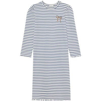 Minymo Dress Ls Rib 110 Blue 110 Minymo Dress Ls Rib 110 Blue 110