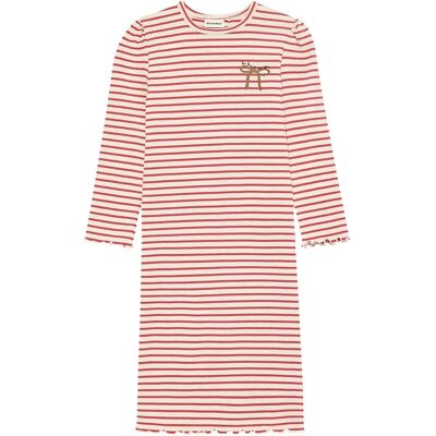 Minymo Dress Ls Rib 140 Red 140 Minymo Dress Ls Rib 140 Red 140