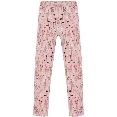 Minymo Leggings Aop Rib 104 Pink 104 Minymo Leggings Aop Rib 104 Pink 104
