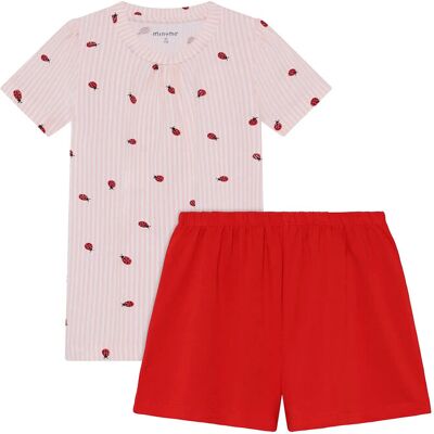 Minymo T-Shirt+Short Set Aop 98 Pink 98 Minymo T-Shirt+Short Set Aop 98 Pink 98