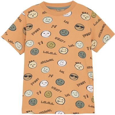 Minymo T-Shirt Ss Aop 110 Beige 110 Minymo T-Shirt Ss Aop 110 Beige 110