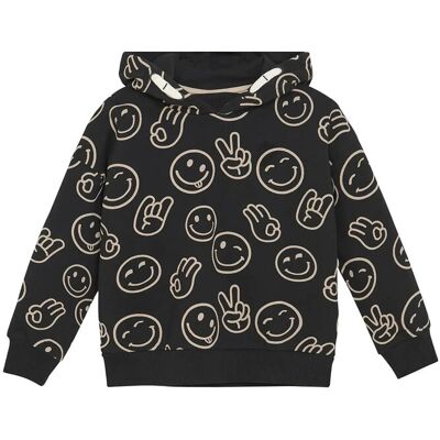 Minymo Sweatshirt Ls Aop 104 Black 104 Minymo Sweatshirt Ls Aop 104 Black 104