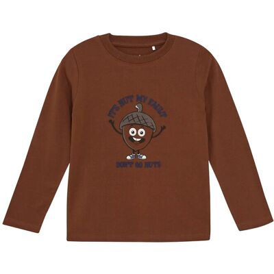 Minymo T-Shirt Ls 122 Brown 122 Minymo T-Shirt Ls 122 Brown 122
