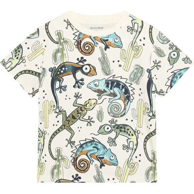 Minymo T-Shirt Ss Aop 86 Cream 86 Minymo T-Shirt Ss Aop 86 Cream 86
