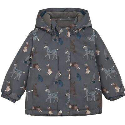 Minymo Snow Jacket Aop 86 Grey 86 Minymo Snow Jacket Aop 86 Grey 86