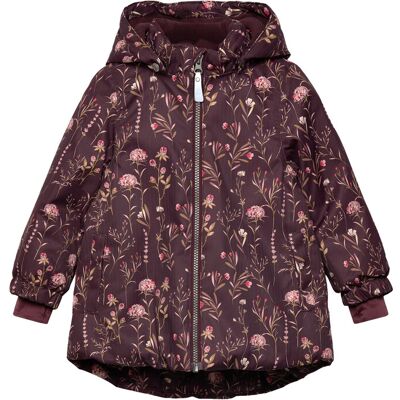 Minymo Snow Jacket Aop 116 Burgundy 116 Minymo Snow Jacket Aop 116 Burgundy 116