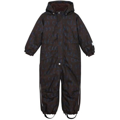 Minymo Snow Suit Aop 110 Brown 110 Minymo Snow Suit Aop 110 Brown 110