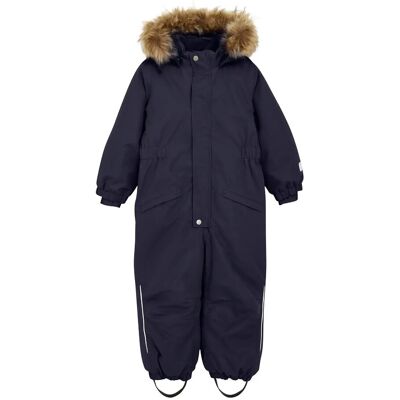 Minymo Snow Suit W. Fur 110 Navy 110 Minymo Snow Suit W. Fur 110 Navy 110