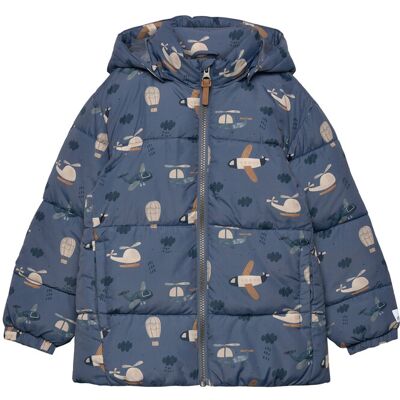 Minymo Quilted Jacket Aop 80 Blue 80 Minymo Quilted Jacket Aop 80 Blue 80