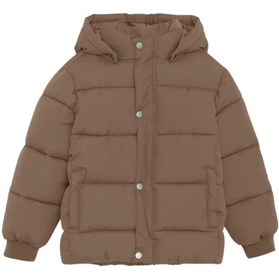 Minymo Quilted Jacket Solid 122 Brown 122 Minymo Quilted Jacket Solid 122 Brown 122