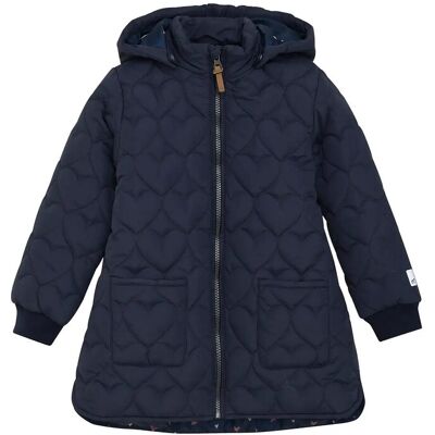 Minymo Quilted Long Jacket 116 Navy 116 Minymo Quilted Long Jacket 116 Navy 116