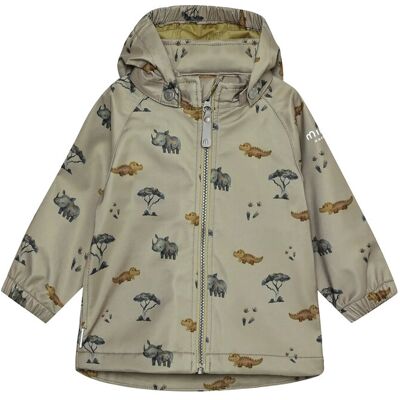 Minymo Softshell Jacket Aop 98 Beige 98 Minymo Softshell Jacket Aop 98 Beige 98
