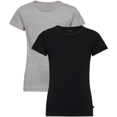 Minymo Basic 33 -T-Shirt Ss (2-Pack) 86 Black 86 Minymo Basic 33 -T-Shirt Ss (2-Pack) 86 Black 86