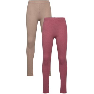 Minymo Basic Leggings (2-Pack) 116 Pink 116 Minymo Basic Leggings (2-Pack) 116 Pink 116