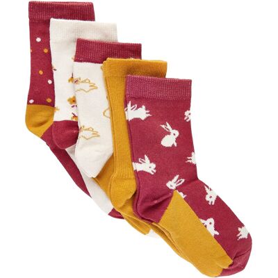 Minymo Sock W. Pattern (5-Pack) 35\38 Burgundy 35\38 Minymo Sock W. Pattern (5-Pack) 35\38 Burgundy 35\38