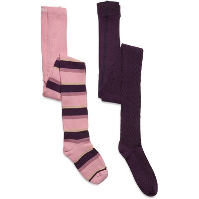 Minymo Stocking W. Lurex (2 Pack) 80\86 Patterned 80\86 Minymo Stocking W. Lurex (2 Pack) 80\86 Patterned 80\86