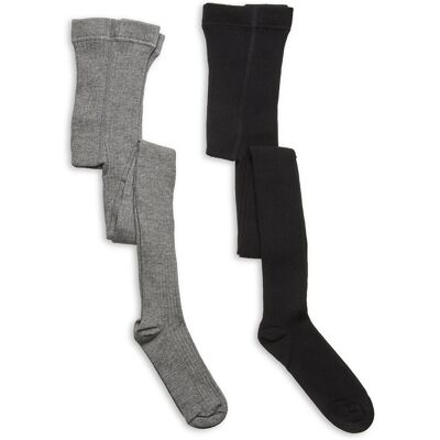 Minymo Stocking - Solid Rib 2-Pack 68-74 Patterned 68-74 Minymo Stocking - Solid Rib 2-Pack 68-74 Patterned 68-74