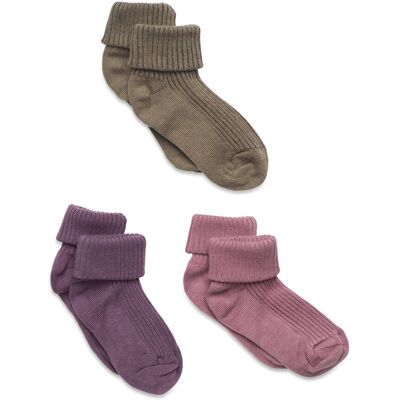 Minymo Baby Sock Rib (3 Pack) 11\14 Patterned 11\14 Minymo Baby Sock Rib (3 Pack) 11\14 Patterned 11\14