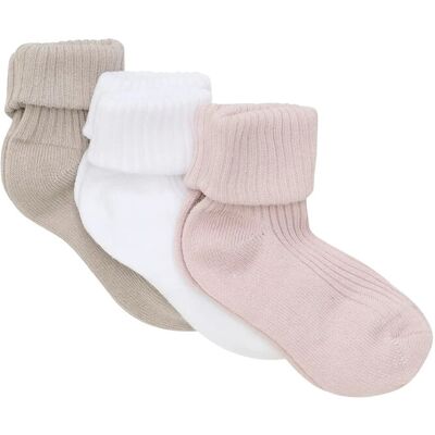 Minymo Baby Sock Rib (3 Pack) 11\14 White 11\14 Minymo Baby Sock Rib (3 Pack) 11\14 White 11\14