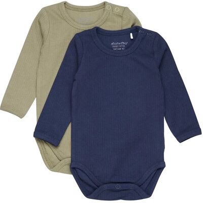 Minymo Body Ls (2-Pack) 62 Navy 62 Minymo Body Ls (2-Pack) 62 Navy 62