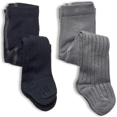 Minymo Stocking - Rib (2-Pack) 68-74 Grey 68-74 Minymo Stocking - Rib (2-Pack) 68-74 Grey 68-74