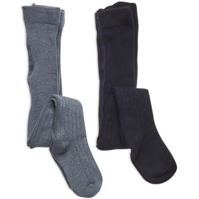 Minymo Wool Stocking - Rib 2-Pack 80\86 Patterned 80\86 Minymo Wool Stocking - Rib 2-Pack 80\86 Patterned 80\86