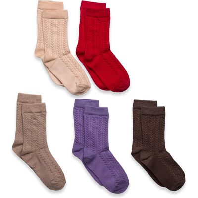 Minymo Socks W. Knit (5-Pack) 19\22 Patterned 19\22 Minymo Socks W. Knit (5-Pack) 19\22 Patterned 19\22