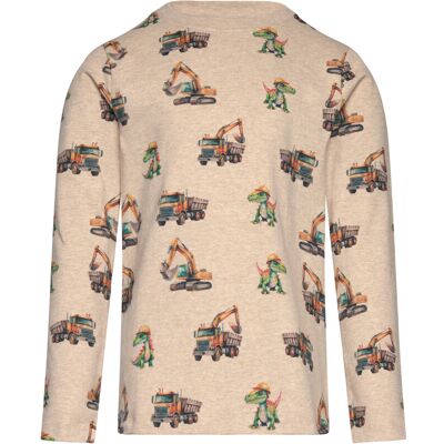 Minymo T-Shirt Ls Aop 122 Beige 122 Minymo T-Shirt Ls Aop 122 Beige 122
