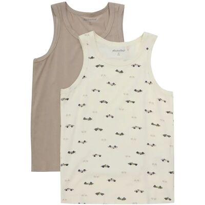 Minymo Undershirt 2-Pack 152 Beige 152 Minymo Undershirt 2-Pack 152 Beige 152