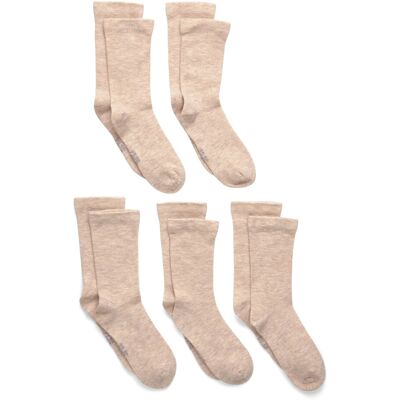 Minymo Wool Socks 5-Pack Solid 23\26 Beige 23\26 Minymo Wool Socks 5-Pack Solid 23\26 Beige 23\26