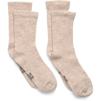 Minymo Baby Wool Socks (2-Pack) 19\22 Beige 19\22 Minymo Baby Wool Socks (2-Pack) 19\22 Beige 19\22
