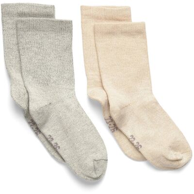 Minymo Ankle Sock Solid 2-Pack 23\26 Grey 23\26 Minymo Ankle Sock Solid 2-Pack 23\26 Grey 23\26