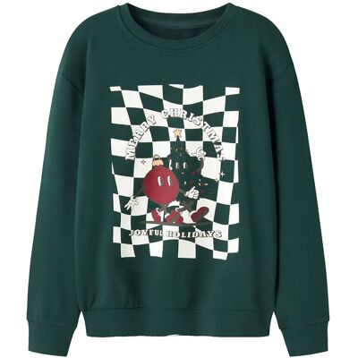 name it Nkmvismas Ls Nreg Sweat Bru 116 Green 116 name it Nkmvismas Ls Nreg Sweat Bru 116 Green 116