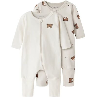 name it Nbnnightsuit 2P Zip Ff Pumice Bear Noos 50 Cream 50 name it Nbnnightsuit 2P Zip Ff Pumice Bear Noos 50 Cream 50