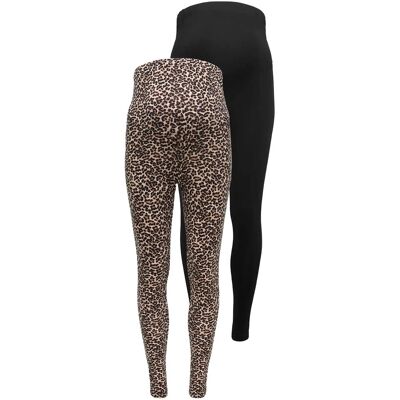 Only Maternity Olmlovely Life New Leg 2Pck Aop Jrs Noos L Black L Only Maternity Olmlovely Life New Leg 2Pck Aop Jrs Noos L Black L